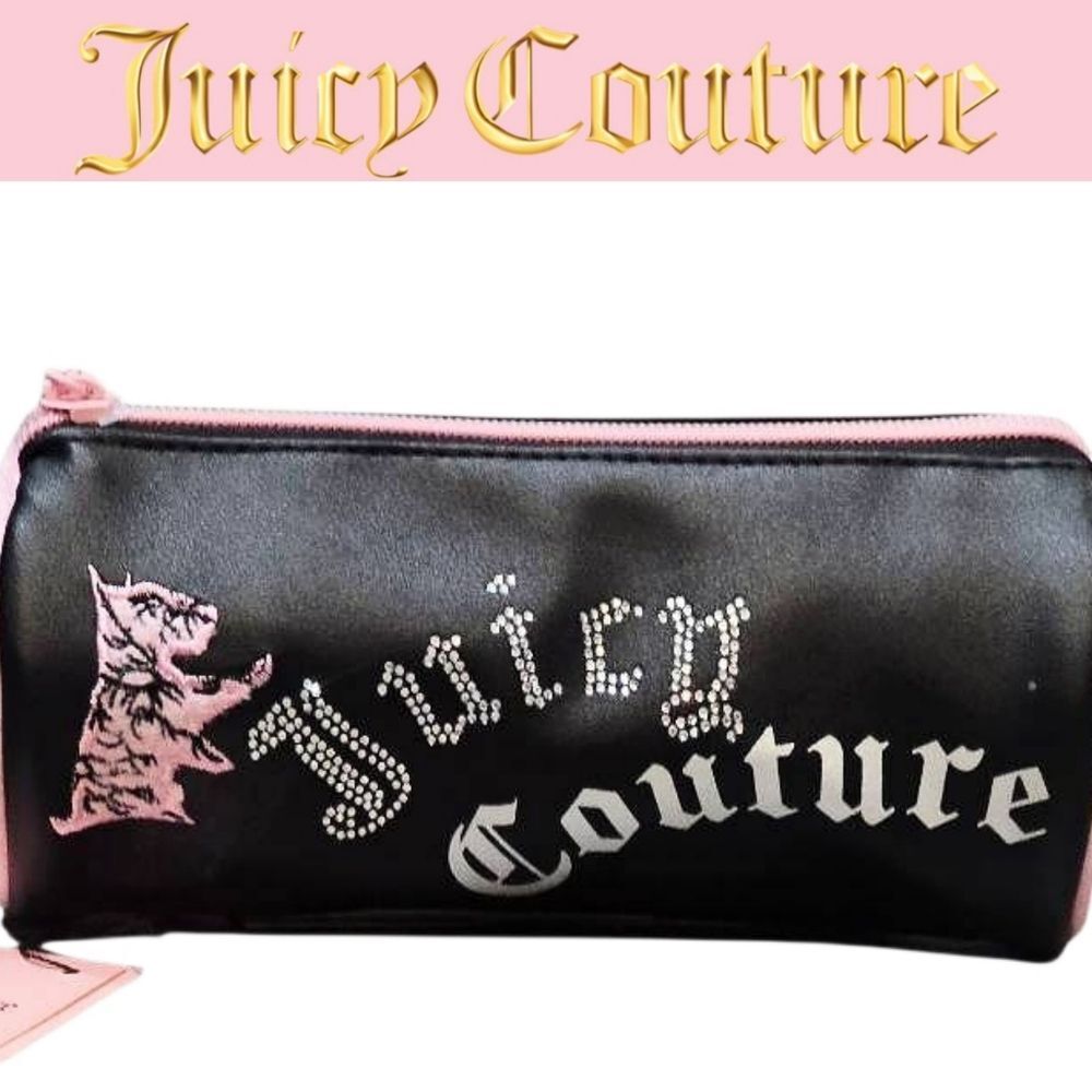Juicy Couture Scottie Dog Rhinestone Logo Cosmetic Pouch